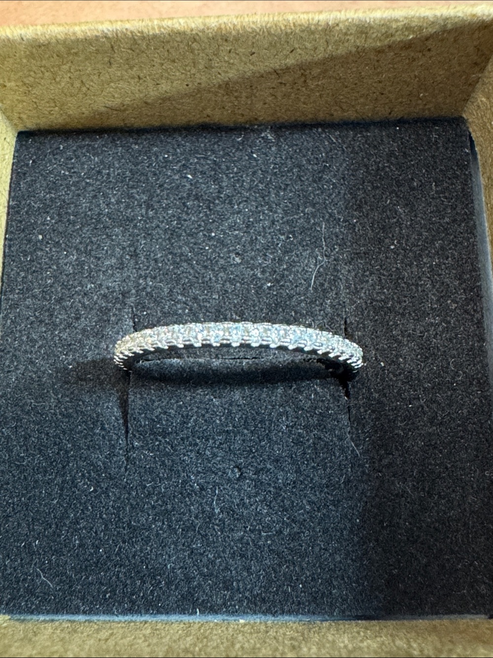 925 Sterling silver Pavé Eternity Band - White